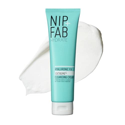 Image of Nip + Fab Hyaluronic Fix Extreme4 Cleansing Cream – Hydrating Face Wash with 2% Hyaluronic Acid Complex & Polyglutamic Acid to Plump and Cleanse, Vegan, 150ml