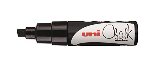 Image of Uni 140170233000 8 mm Broad Chisel Tip Chalk Marker - Black