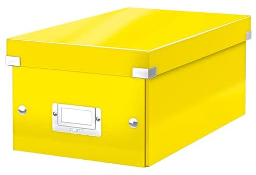 Image of Leitz DVD Storage Box, Yellow, Click and Store Range, 60420016