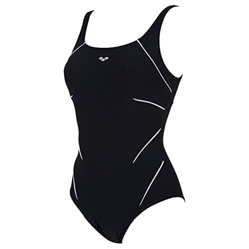 Image of Arena Womens Bodylift Tummy Control Wing Back Shaping One Piece Swimsuit, Black / White, 42 EU
