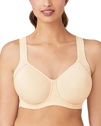 Image of Wacoal Women's Lindsey Sport Contour Underwire Bra, 853302, Opaque, Sand, 34DD