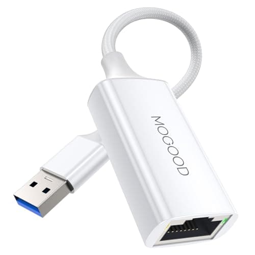 Image of MOGOOD USB 3.0 to Gigabit Ethernet Adapter, Ethernet to USB Adapter, RJ45 Wired LAN Internet for MacBook Air 2024, MacBook Pro 2024, Asus Day Selection 4 etc