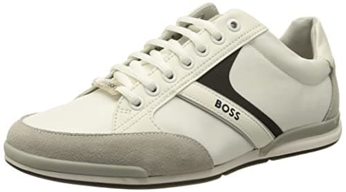 Image of BOSS Men Saturn Mesh Trainers White 124 6 (40)