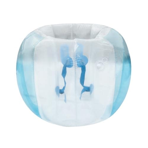 Image of Toyvian Inflatable PVC Bumper Ball for Adults Outdoor Fun Sports Game Prop Transparent and Blue Body Bubble Suit Safe Non Odor Material for Active Play and Friendly Competition