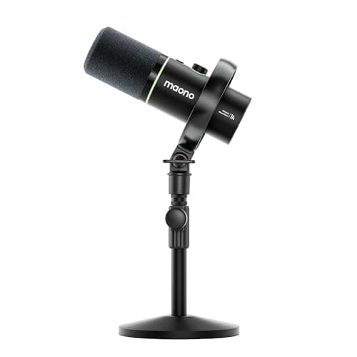 Image of MAONO PD200W Hybrid Wireless Podcast Microphone for PC, Dynamic XLR USB Mic with Desktop Stand, Software, Noise Cancellation, for Vocal Recording, Streaming, Content Creation, Home Studio, Voiceover