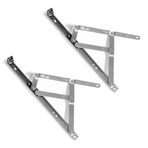 Image of Pair of uPVC Window Hinges, 17mm Stack Height, Double Glazing Friction Stay, Non Handed, Ferretic Steel, Window Stays, Friction Hinges. Top/Side Hung Window Hinge (24 Inch (Top Hung))