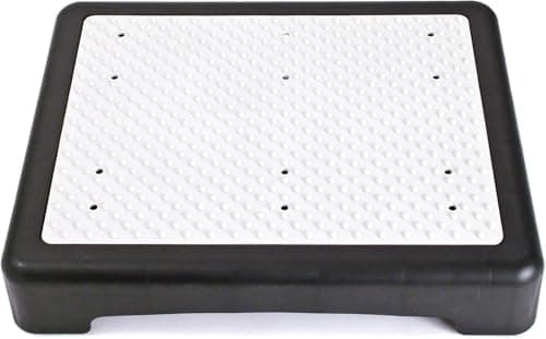 Image of Good Ideas Instant Height Non Slip Outdoor Half Step Instantly Reduces Height of doorsteps. Mobility Aid, Black and Grey, L 495MM X B 395MM X H 95MM