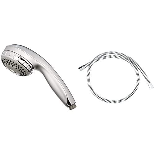 Image of Aqualisa Varispray Adjustable Shower Head - Chrome & 235019 Shower Hose - 1.25m - Stainless Steel - Chrome
