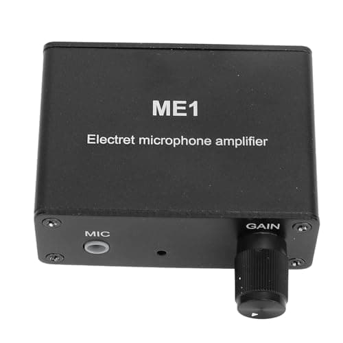 Image of WGFOIP Adjustable Gain Electret Microphone Amp Sound Preamplifier for Condenser Mic Headphone; Aluminum Alloy Material