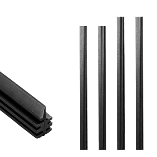 Image of 4Pcs Universal Wiper Blade Refills, 28 inch & 32 inch Windscreen Wiper Rubber Strips, Cut-to-Fit Replacement for Frameless Wiper Blades on Cars, Vans, Trucks