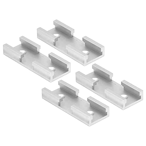 Image of TOPINCN Woodworking Aluminum Alloy T Track Intersection Parts Smooth Portable Cross Track Connector for Carpenter 4PCS (Silver)