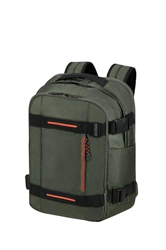 Image of American Tourister Urban Track - Laptop Backpack 15.6" – 45 cm, 29 L - 3 Large Compartments - Large Capacity - Ergonomic - Padded Laptop Compartment - Dark Khaki