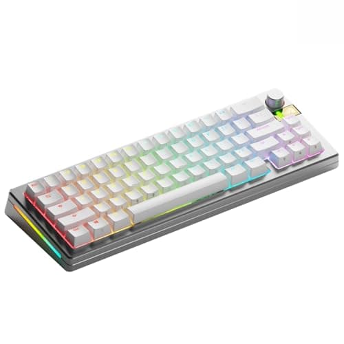 Image of Glorious Gaming GMMK 3 Pro HE: Wireless Gaming Keyboard, Hall Effect, Aluminum Case, 8K Polling Rate, Switches with Hot Swap MX and HE, Adjustable Action, Compact 65%, QWERTY US - Silver