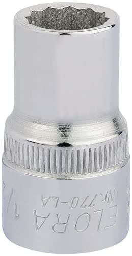 Image of Draper 24351 Elora Bi-Hexagon Socket, 1/2" Square Drive, 1/2" AF, Blue