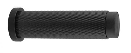 Image of Carlisle Brass Brunel KNURLED Door Stop, Skirting Wall Mounted, 75mm Projection (Black)
