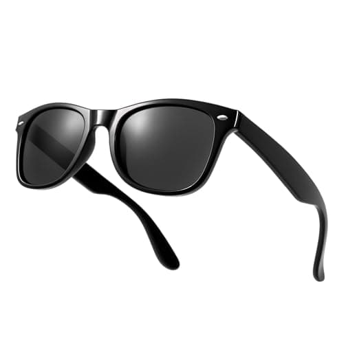 Image of Komonee Drifter Sunglasses UV400 Protection Black Classic Style Retro Sun Shades Eye Glasses Unisex For Men Women Travel & Fashion – Lightweight Frame Fashion Eyewear Outdoors