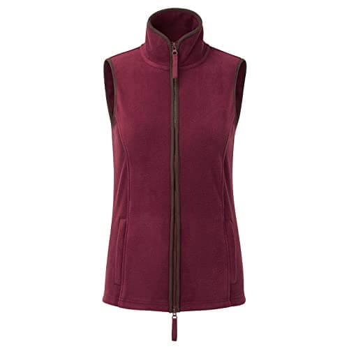 Image of Premier Womens/Ladies Artisan Fleece Gilet (XL) (Burgundy/Brown)