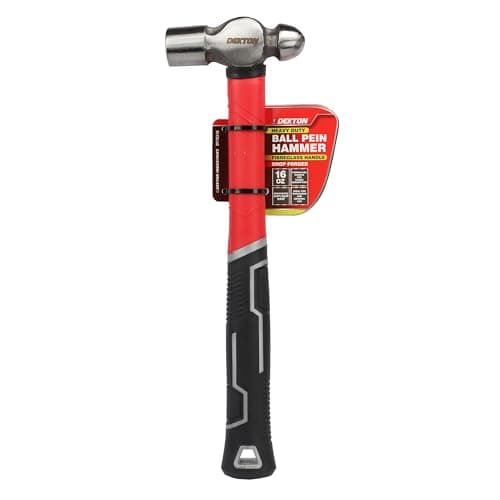 Image of Dekton 16Oz Ball Pein Hammer With Fiberglass Handle-Durable & Impact| Resistant Hammer For Metalwork, Mechanics, Construction| Precision Balanced|Ergonomic Design| Ideal For Shaping, Punching, Bending