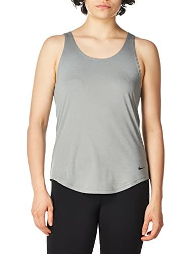 Image of Nike W Nk Dry Victory Elastika Tank Top - Iron Grey/Pure/(Black), Large