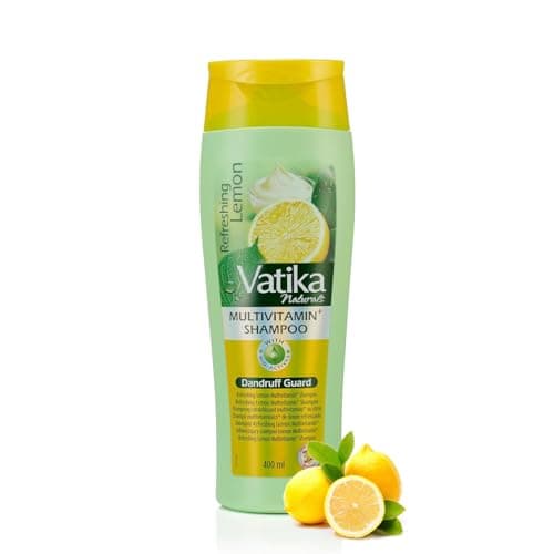 Image of Vatika Naturals Refreshing Lemon Multivitamin Shampoo - 400ml, Guards Against Dandruff, Formulated With Citrus Lemon, Yoghurt, & Mint, Promotes Maximum Hair Health