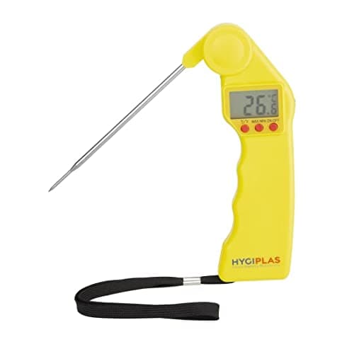 Image of Hygiplas Easytemp Thermometer in Yellow - Fold-Away Probe -50пїЅC to 300пїЅC