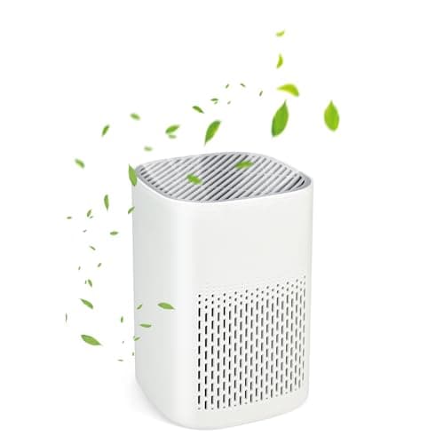 Image of HEPA Air Purifier for bedroom - 3 Stage Small Air Purifier with H13 Filter for Smoke Dust Pet Dander Odors, USB Powered Quit Air Cleaner for Home Office & Baby Room