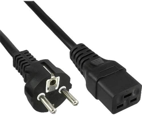Image of PremiumCord KPSPA power cable - power cables (CEE7/7 Schuko, C19 coupler, Male/Female, Black)