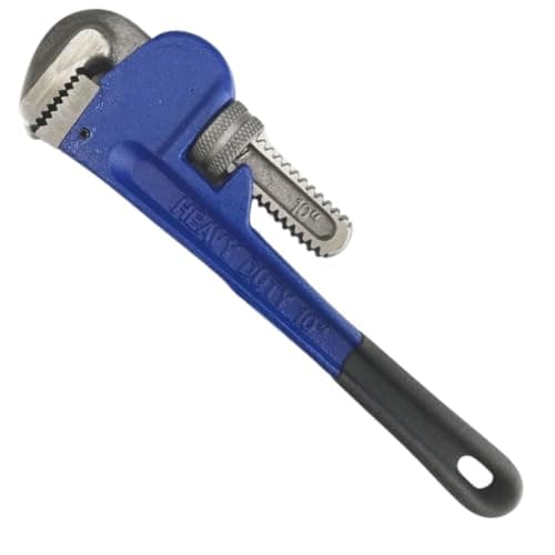 Image of Dunnet Tools Stilsons Pipe Wrench 10 Inch Heavy Duty Plumbing Tools And Equipment Carbon Steel Adjustable Plumbers Wrench Large Tooth Jaws Plumbers Tools Pipe Wrenches