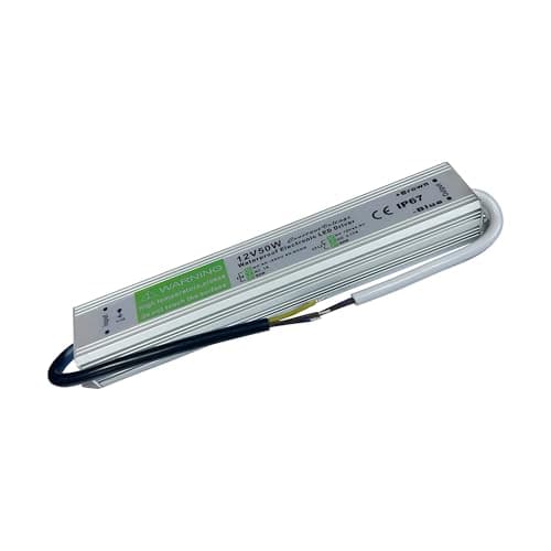 Image of DC 12V 50W Waterproof LED Driver Power Supply Transformer IP67 Aluminium Case Flicker-Free for Indoor Outdoor Lighting Strips Bulbs Projects