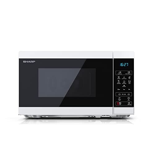 Image of SHARP YC-MS02U-W Compact 20 Litre 800W Digital Microwave, 11 power levels, ECO Mode, defrost function, LED cavity light - White