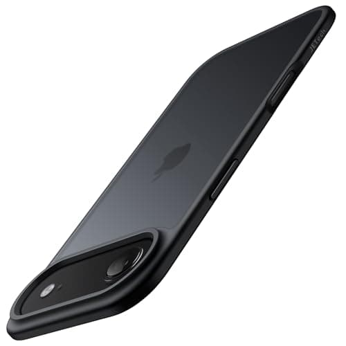 Image of JETech Matte Case for iPhone Air, Shockproof Military Grade Drop Protection, Frosted Translucent Back Minimalist Phone Cover, Anti-Fingerprint, 6.5-Inch Display (Black)