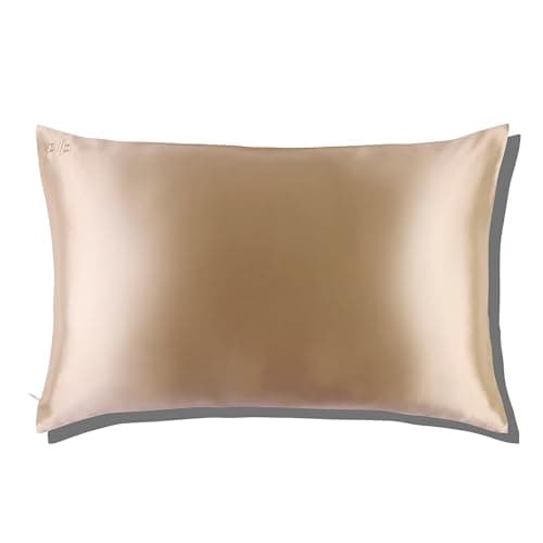 Image of SLIP Queen Silk Pillow Cases - 100% Pure 22 Momme Mulberry Silk Pillowcase for Hair and Skin - Queen Size Standard Pillow Case - Anti-Aging, Anti-BedHead, Anti-Sleep Crease, Caramel (20" x 30")