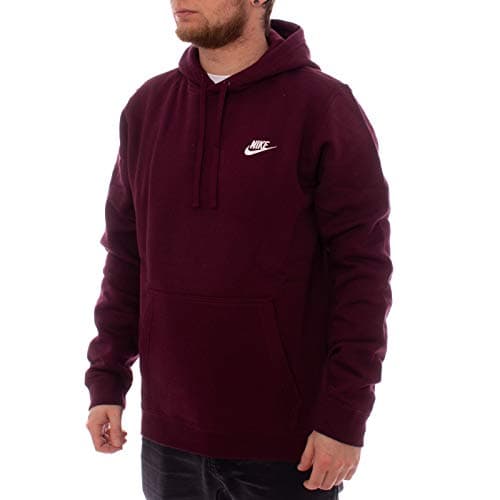 Image of NIKE NSW Po FLC Club Hoodie Size: S Color: 681ngtmaro, Burgundy, S, burgundy, S