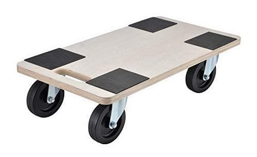 Image of Unibos Heavy Duty Anti Slip Hand Dolly Trolley Cart Furniture Moving Wooden Platform Mover Swivel Castors Perfect For Home, Workplace Or Professional Removals Use (400KG Loading Capacity Dolly)