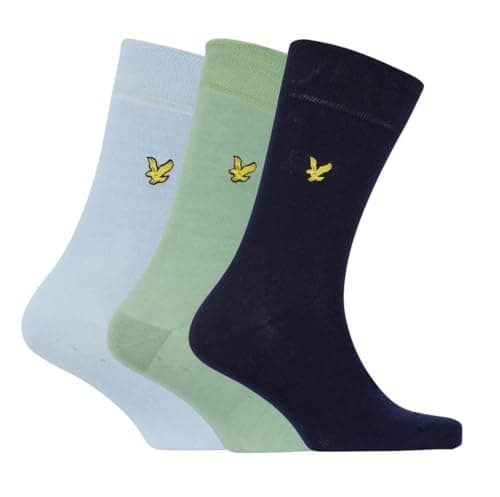 Image of Lyle & Scott Mens Angus Socks Peacoat/Basil/Chambray Blue