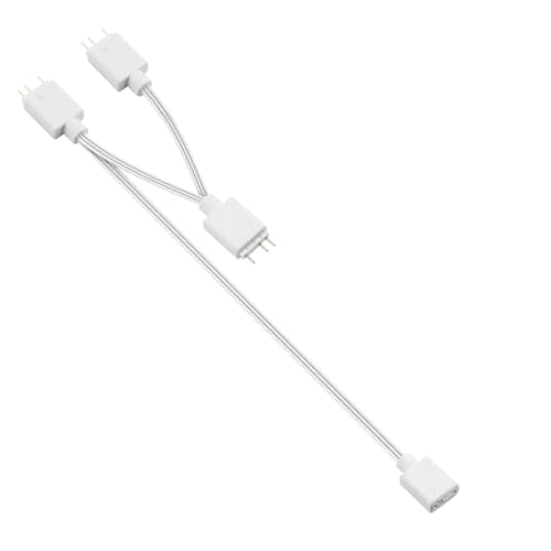Image of YAODHAOD 5V 3-pole ARGB Splitter Cable & Extension Cable，1-to-3/4/6 Splitter, for CPU Cooler 5V Fan LED Light Strips (white, 1 to 3)