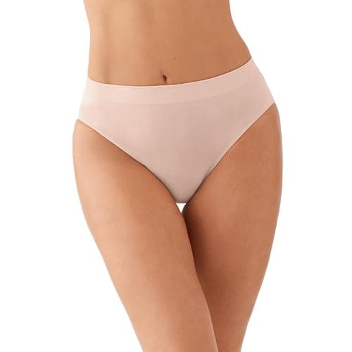 Image of Wacoal Women's B Smooth Hi Cut Brief Panty, Rose Dust, XXL