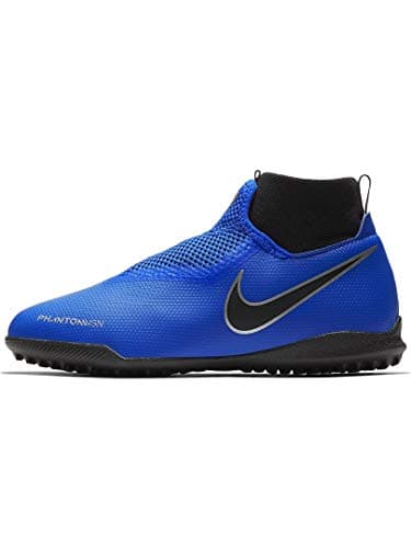 Image of Nike Jr Phantom Vsn Academy Df Tf, Unisex Kid's Footbal Shoes, Blue (Racer Blue/Racer Blue-Black 400), 3.5 UK (36 EU)