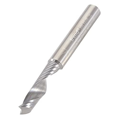 Image of Trend CNC O Flute Spiral Up-Cut Router Cutter, 8mm Shank, 8mm Cut Diameter & 32mm Cut Length, Solid Tungsten Carbide, CNC/405X8STC