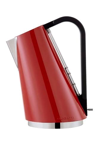 Image of BUGATTI, Vera Easy New, Electric Water Kettle with Removable Limescale Filter, Capacity 1.75 liters, 2180 W, Stainless Steel Body (Red)