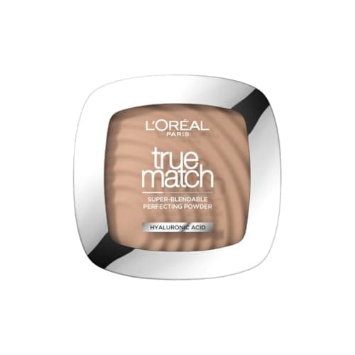 Image of L'Oréal Paris Powder Foundation, Super-Blendable, With Hyaluronic Acid, Light Texture for a Flawless Finish, True Match Perfecting Powder, N4