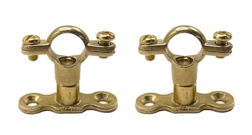 Image of Greened House Brass Munsen Pipe Ring Clip & Backplate 15mm - Available in Packs of 2