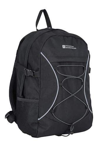 Image of Mountain Warehouse Bolt 18L Backpack - Ripstop Rucksack, Compression Straps Bag - For Travelling Black