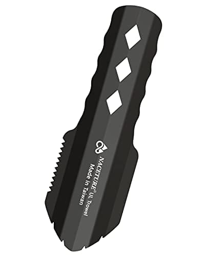 Image of NACETURE Ultralight Backpacking Trowel Aluminum Shovel Small Potty Multitool with Longer Handle Design Essential for Hiking, Camping and Survival Bags (Black)