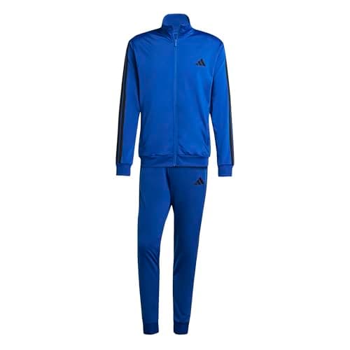 Image of adidas Men's SPORTSWEAR BASIC 3 STRIPES TRICOT TRACKSUIT, team royal blue, M