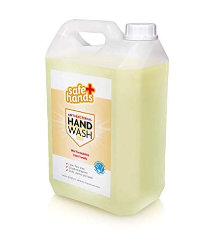 Image of Safe Hands | Hand Wash Liquid Soap | Citrus Scent of Mandarin, Lime & Basil | 5 Litre Refill | Antibacterial & Antiviral | Kind to Skin | Tested & Certified