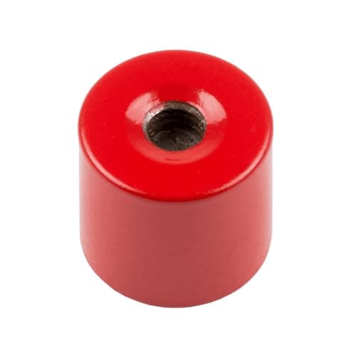 Image of 17mm dia x 16mm thick Alnico 5 Deep Pot Magnet c/w M6 threaded hole - 2.5kg Pull