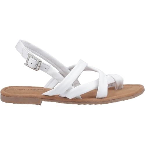 Image of Hush Puppies Female Hope Sandal, White, 5