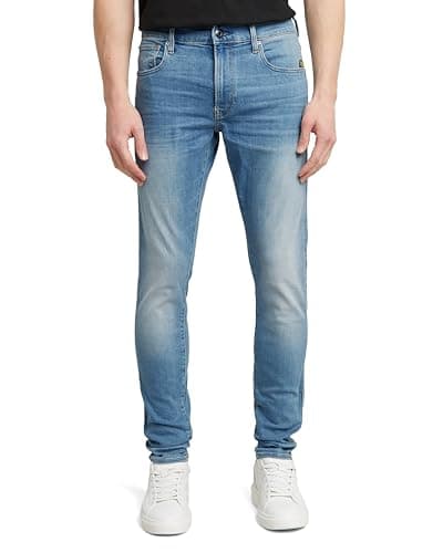 Image of G-STAR Men's Revend Skinny Jeans, Blue (lt indigo aged 51010-8968-8436), 36W / 32L