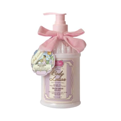 Image of The Vintage Cosmetic Company Body Lotion – English Garden 350ml Pump Bottle – Rose & Jasmine Scent, Hydrating & Nourishing Formula, Luxury Daily Moisturiser, Gift-Worthy Indulgence